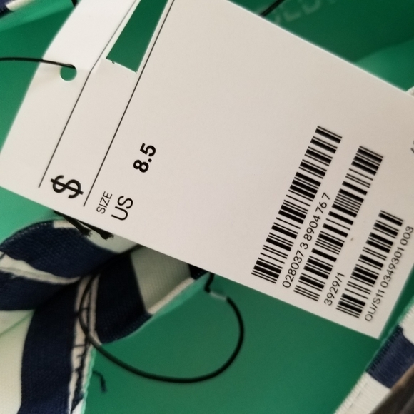 H&M Divided Classic Blue and White Striped Espadrilles Size 8.5. - Picture 7 of 7